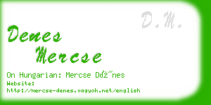 denes mercse business card